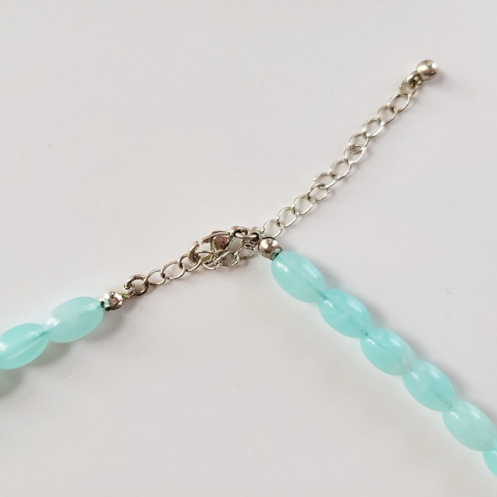 Vintage Turquoise Look Beaded Necklace - 24" Long - Picture 4 of 7